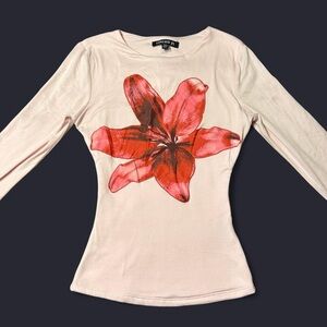 Coquette Pink Floral Longsleeve Top by Forever 21!